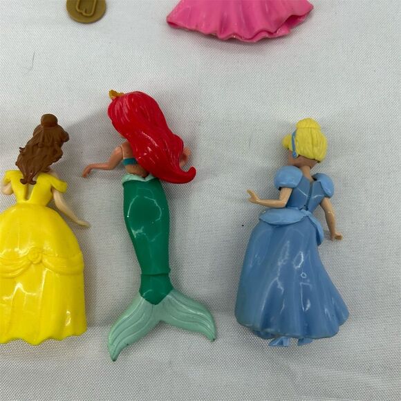 Disney Princess Magic Clip Doll Set Rapunzel Belle Ariel Cinderella 4 Dolls - Picture 8 of 10